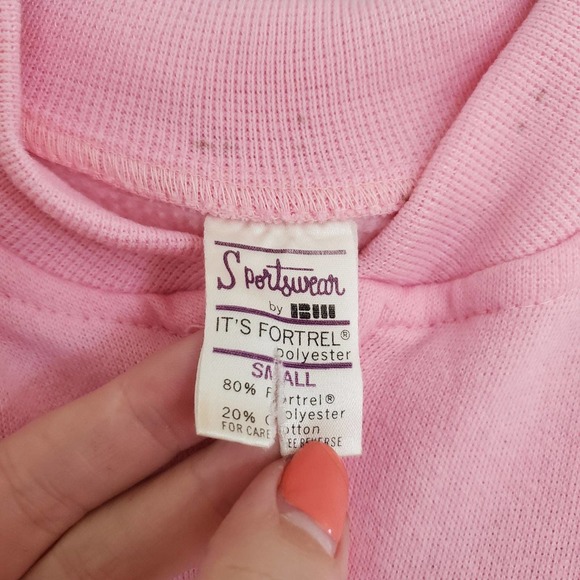 Vintage Pink sleeveless zipup shirt 80s 90s small womens - Picture 6 of 11